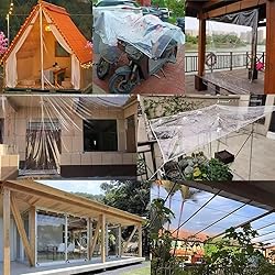 ACFBGFV 8x10FT Clear Waterproof Tarp, PVC 14 Mil