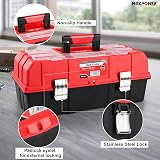 MAXPOWER 17-Inch Tool Box Plastic Storage Cantilever Tray Organizer view 3
