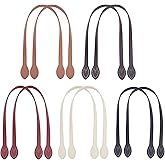 PH PandaHall 10pcs 5 Colors 23.4" Leather Purse Straps, Short Bag Handles Purse Bag Strap with Ear Shape End Holes Bag Making Supplies for DIY Crocheted Bags Purse Wallet Tote Bag Making Repairing