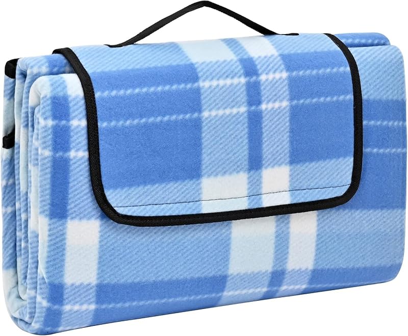 TKLake Extra Large Beach Blanket 210x200cm Waterproof Sandproof Orange Grey