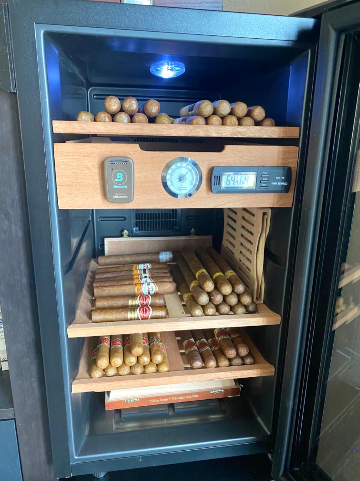 Audew Cigar Cooler Humidor Spanish Cedar Wood 300 Capacity