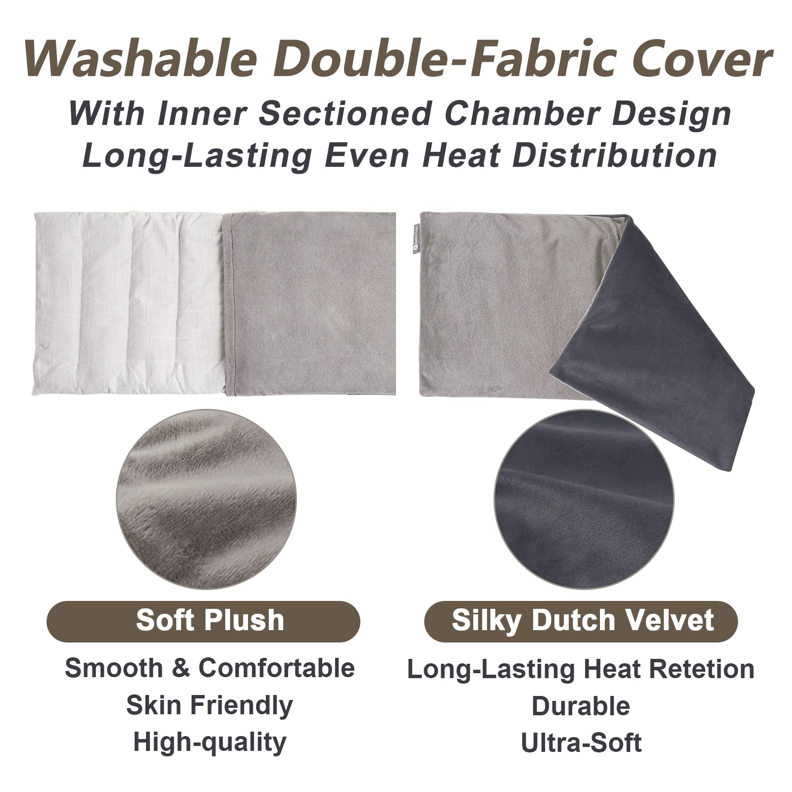 Heating pad Microwavable with Washable Cover 6 * 12