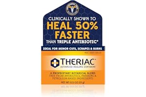 Theriac Advanced Manuka Honey Healing Ointment – Clinically Shown to Heal 50% Faster Than Triple Antibiotic/Ideal for Minor Cuts, Scrapes, and Burns / (0.5 Oz)
