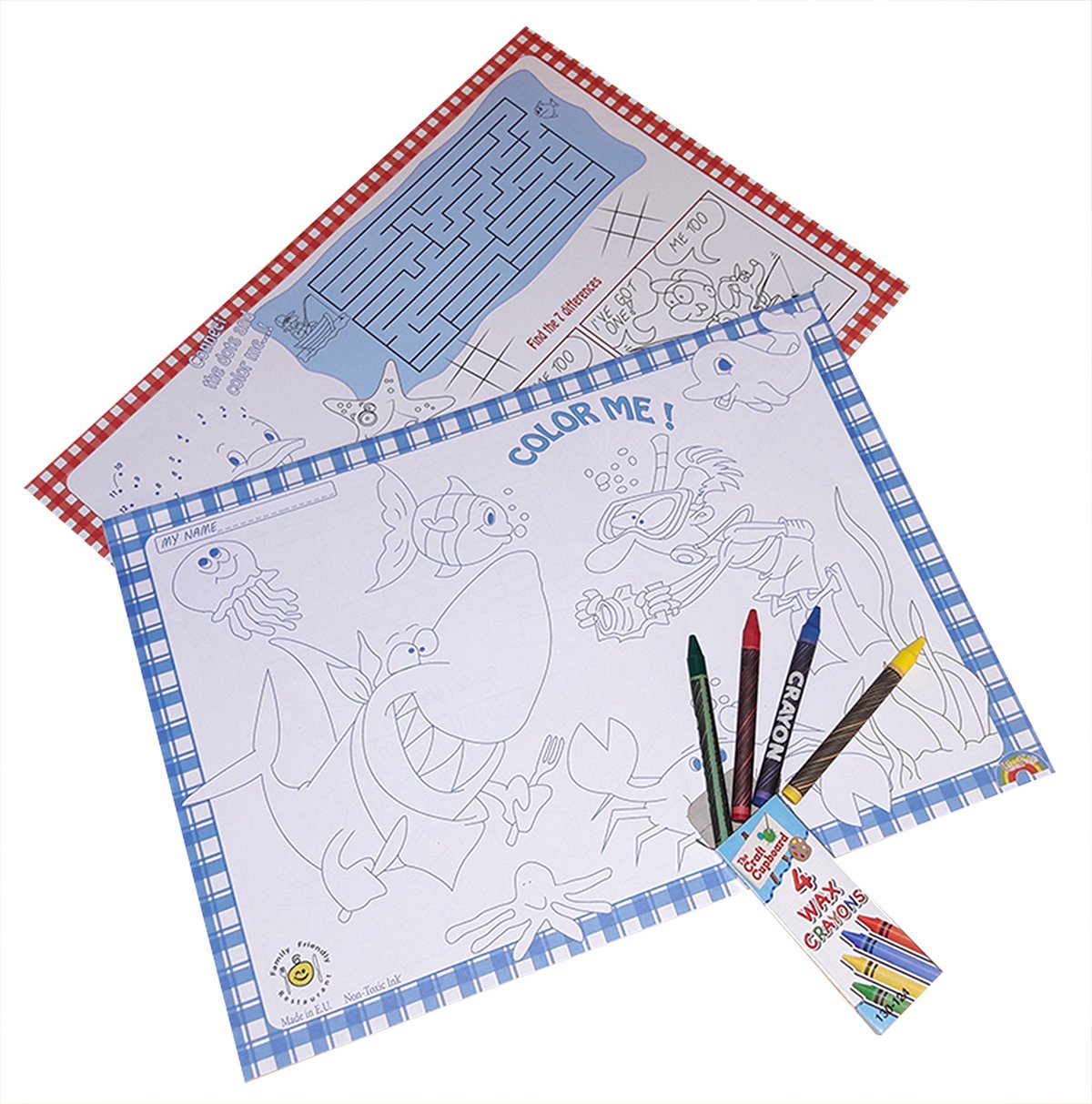 DISPENSER per Ristoranti da 100 Tovagliette da colorare 100 scatoline da 4 colori a cera Amazon Prima infanzia