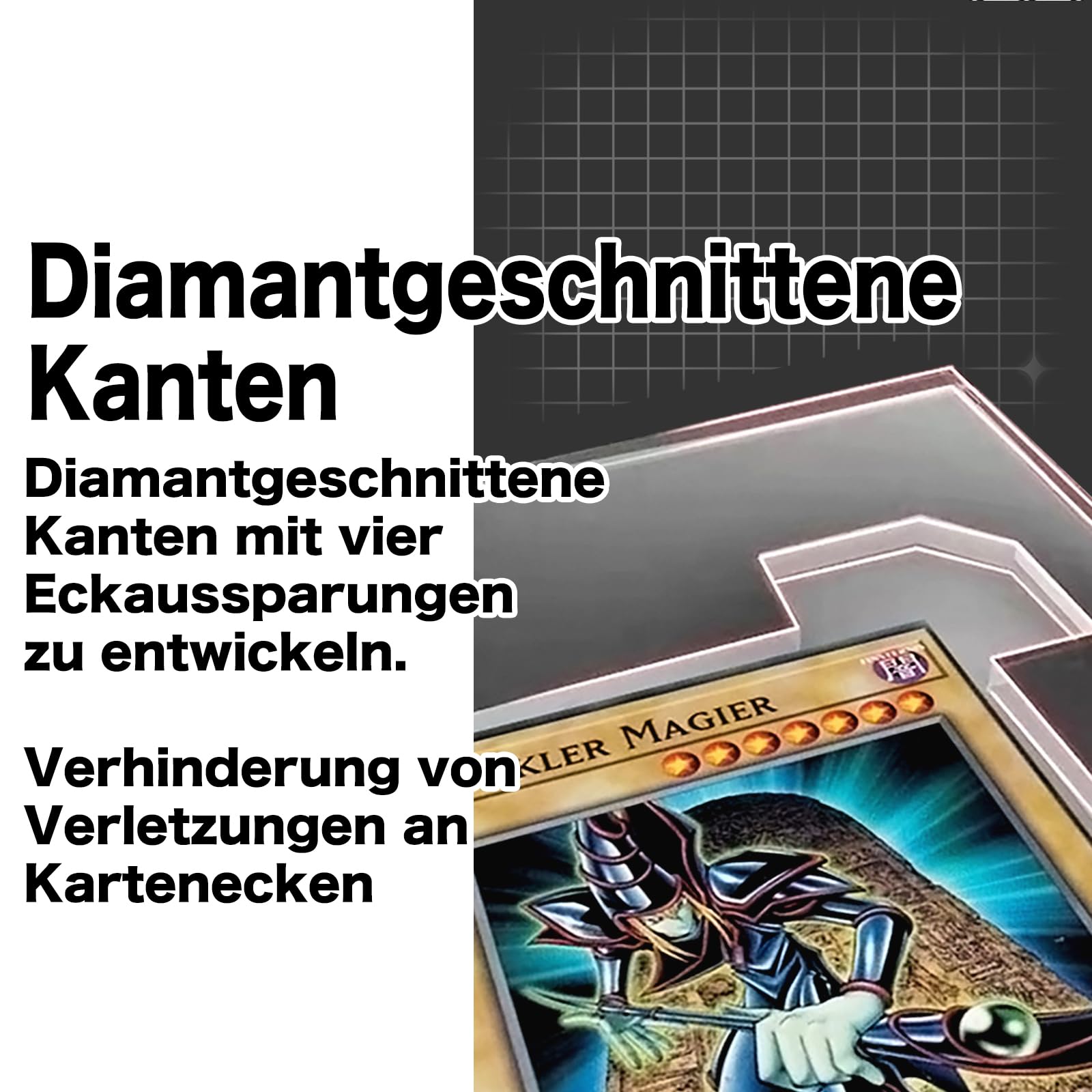 jcmkmx Magnetic Card Holder für Trading Cards,35PT Magnetischer Kartenhalter UV-Schutz-Transparent KartenRahmen Kartenhüllen Schutzhüllen für MTG Karten, Standard-Karten (6×Magnetic Case,6×Ständer) 5