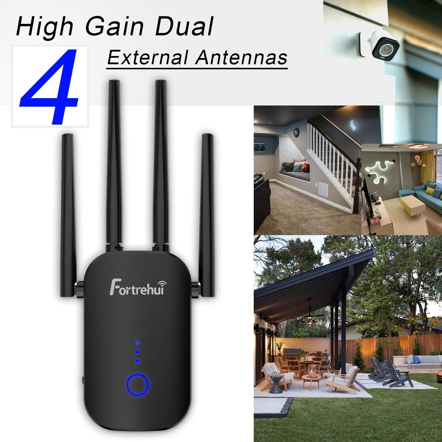 WiFi Extender 1200Mbps, WiFi Booster Dual Band 2.4 & 5GHz, WiFi Range Extenders Signal Booster for Home, 3 Working Modes WiFi Repeater and Signal Amplifier with Ethernet Port (B1200Mbps): Electronics