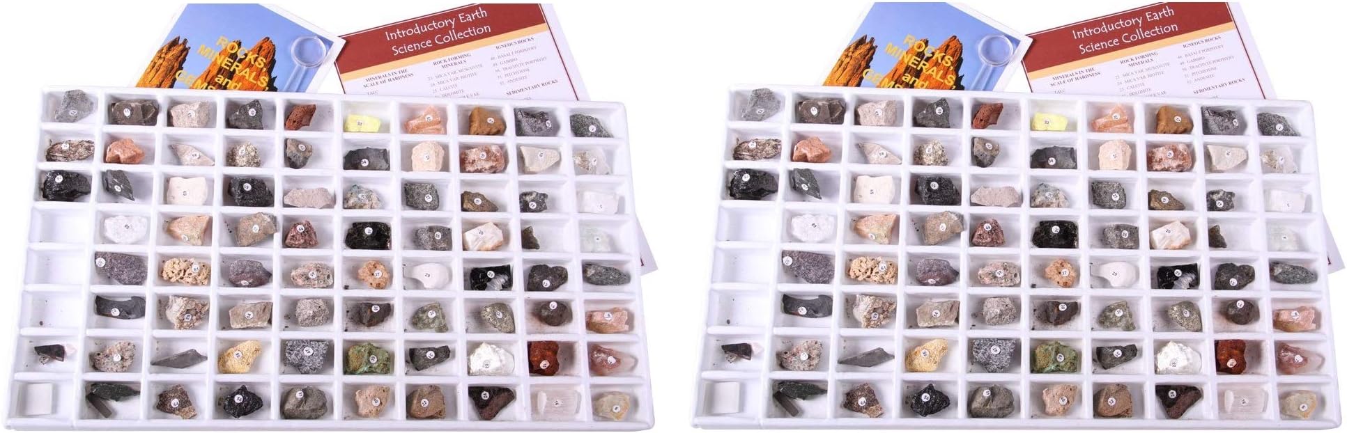 Geosciences Industries 13357 Introductory Earth Science Classroom Rocks and Minerals Collection (Тwo Рack)