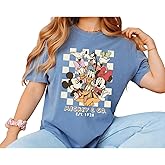 Mouse and Co 1928 Shirt,Vintage Mouse and Friends Checkered Shirt, Checkered Tee, Mouse Classic Shirt