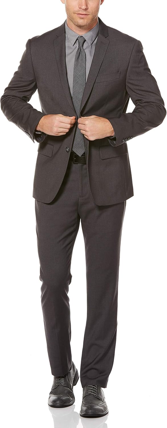 Perry Ellis Men's Slim Fit Solid Jacket at  Men’s Clothing store: Business Suit Jackets