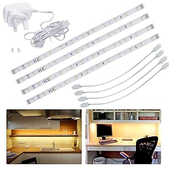 Led Under Kitchen Cupboard Cabinet Strip Lights Linkable Plug In