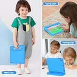 Surom Kids Case for iPad 10.2 Inch 9th 8th 7th Gen Blue Shockproof Handle Stand view 8