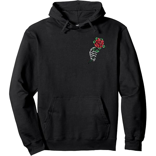 Amazon.com: Flowers in black and white Pullover Hoodie