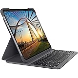 Logitech SLIM FOLIO PRO Backlit Bluetooth Keyboard Case for iPad Pro 12.9-inch (3rd and 4th gen) - Graphite, Oxford Gray
