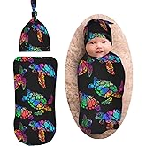 AuHomea Sea Turtle with Ocean Baby Swaddle Blankets for 0-6 Months Girl Newborn Swaddles Sleep Sack Nursery Swaddle Wrap