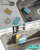 HapiRm Multifunctional Sink Caddy Brushed Nickel M-shaped, 2 Install Modes view 7