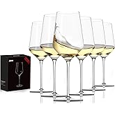 JBHO 17 oz Lead-Free Wine Glasses Set of 6, Hand Blown Durable Crystal Wine Glasses for Daily Use and Hosting Guests, Thin Rim for Serving Red and White Wine, Gift packing for any occasion