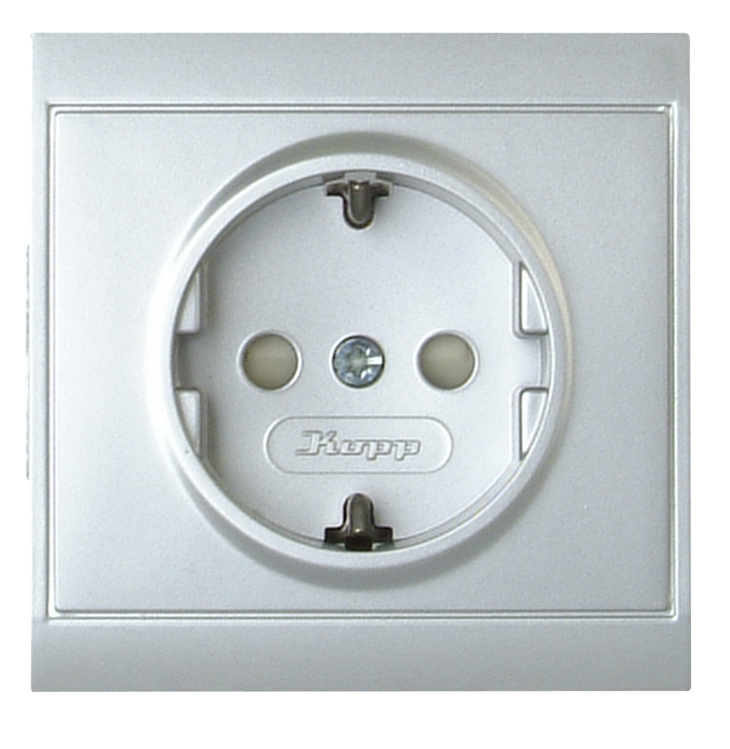 Kopp Malta 923420087 Plug Socket Protective Cover with Child Protection (Kinderschutzabdeckung), Silver