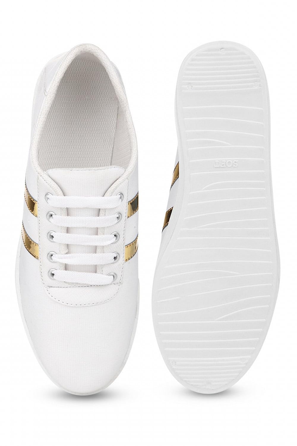 zapatoz womens synthetic white casual shoe