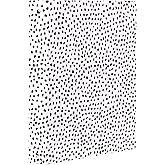 Steel Mill & Co Cute Decorative Hardcover 3 Ring Binder for Letter Size Paper, 1 Inch Round Rings, Colorful Binder Organizer for School/Office, Black Dot