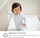 Bloomsbury Mill 140x70cm Cot Bed Sheets Twin Pack Organic Cotton White view 4
