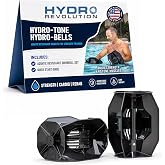 Aquastrength Hydro-Tone Total Body Pool Exercise System, Isokinetic Functional Water Weights, Bells 12" x 7.5", Fins 6.5" x 2.5", Quick Start Guide Included