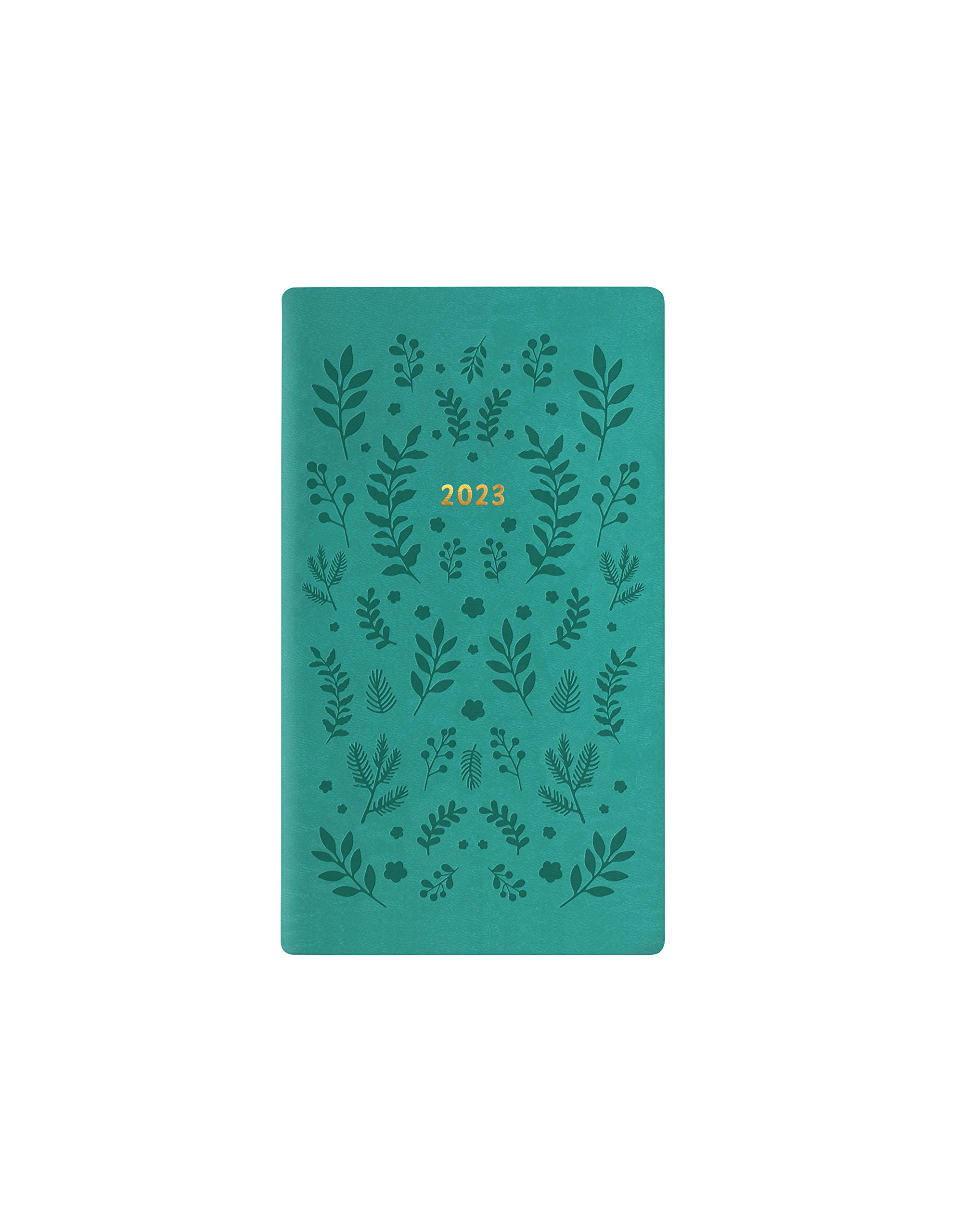 Letts of London Woodland Medium Pocket week to view 2023 diary - green, 23-082173