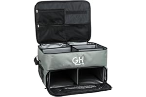 GreenHaven Golf Trunk Organizer - Waterproof Car Shoes Bag With Separate Ventilated Compartments, Large Storage Box for Balls, Tees, Clothes, Gloves, Accessories - Gift for Father