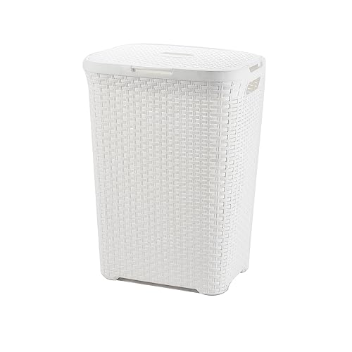 Ehc SlimLine Laundry Linen Basket Bin Bathroom Storage Hamper Basket