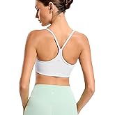 RIOJOY Sports Bras for Women, Racer Back Workout Gym Sports Bra, Thin Strap Sport Bra, Removable Pads Yoga Womens Sport Bras
