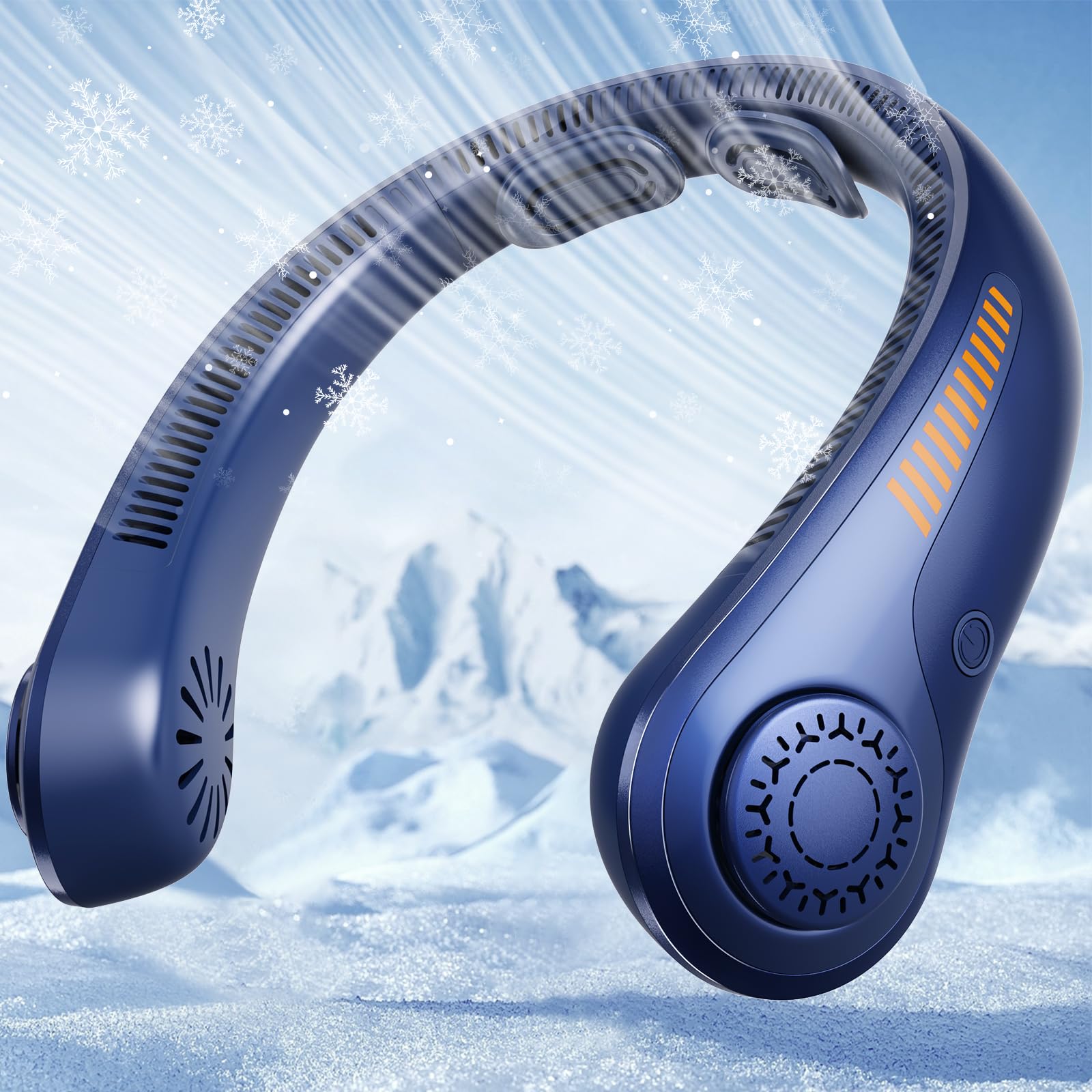 Photo 1 of Portable Neck Fan - Rechargeable Personal Fan with Neck Brace, 5 Speeds, All-Around Cooling, Hands-Free Bladeless Lightweight Quiet Neck Fans That Blow Cold Air Gift for Women/Men, Hot Flashes, Travel