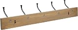 Amazon Basics Rectangular Wall Mounted Coat Rack 5 Hook Barnwood view 4