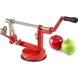 Kitchen Basics Heavy Duty Apple Peeler, Slicer and Corer, Red