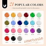 VANREESA Gel Nail Polish Set 21 Colors Base Top Coat Spring Summer view 2