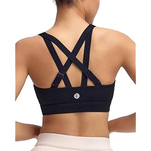 RUNNING GIRL Sports Bras for Women High Support, Adjustable Straps High Impact Sports Bras with Sewn in Pads Workout Bra