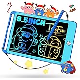 TEKFUN LCD Writing Tablet for Kids, Doodle Board Drawing Board Reusable Drawing Tablet with Lanyard, Educational Kids Toddler Toys Birthday Gift for Boys Girls 3-12 Years Old (6”W x 8.8“H Blue)