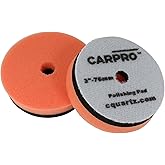 CARPRO Orange Polishing Pad - Car Polishing Pads for Buffing, Cutting, & Polishing, Foam Polishing Pad for Paint Correction - Hook and Loop Car Buffer Pads w/Tapered Edge - 3" (1 Pad)