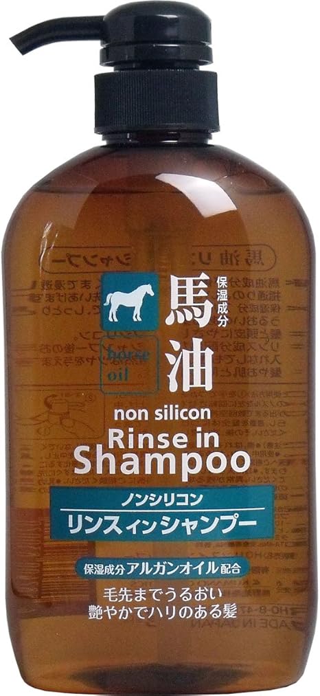 馬油 ノンシリコン リンスインシャンプー ６００ｍｌ 2本セット シャンプー 通販 Amazon