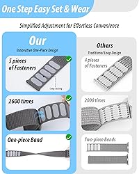 Nylon Loop Sport Band Compatible with Apple Watch