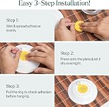 WINSOME Disc Plate Hangers 2 inch Self Adhesive 5 Pack Wall Plate Holders view 3