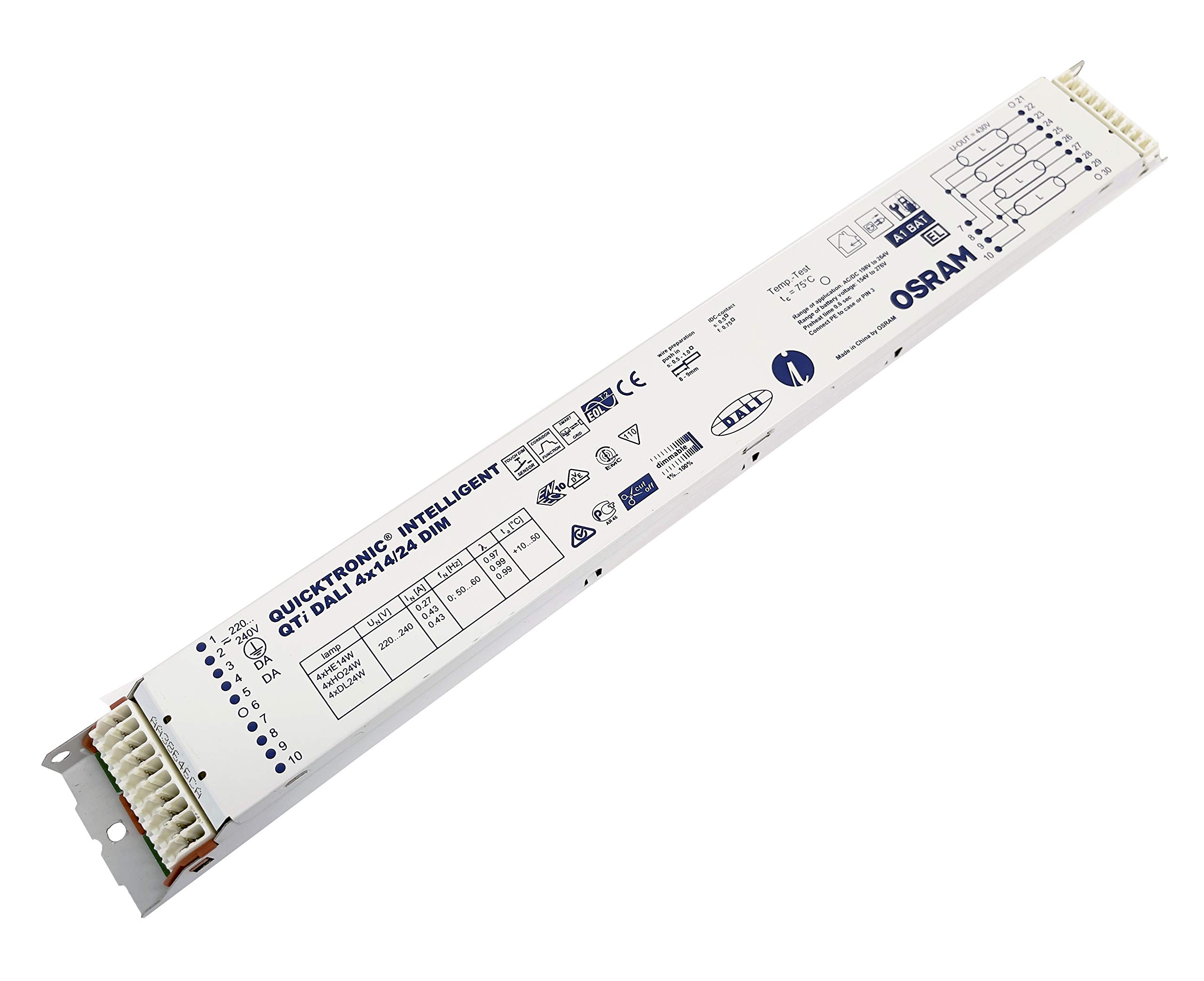 OSRAM Electronic Control Gears (ECG), QUICKTRONIC Intelligent DALI DIM T5, ECG LL 16mm DIM DALI, QTIDALI 4X14/24/220-240 DIM