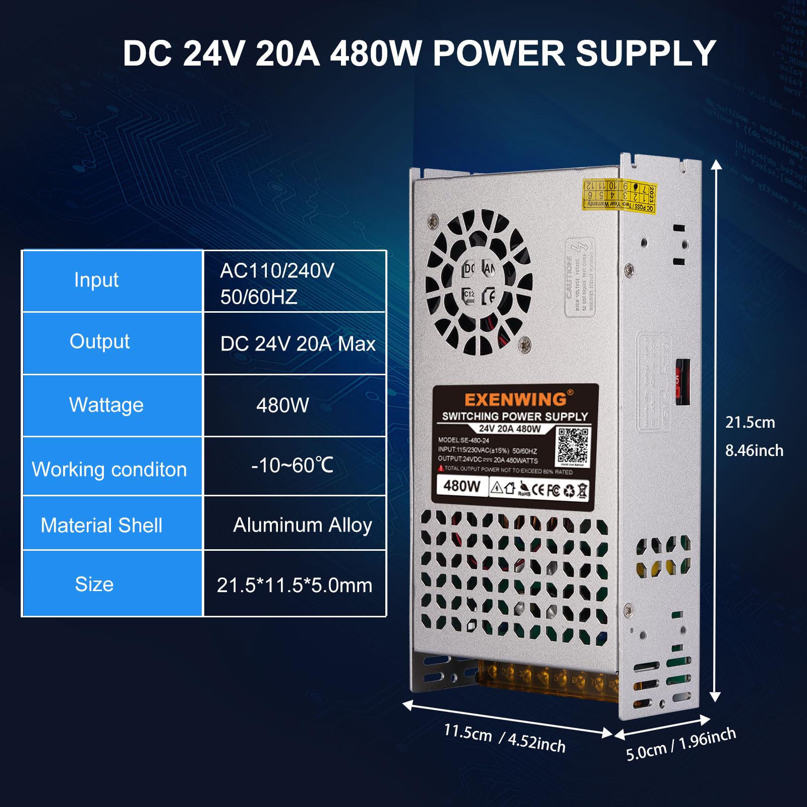 Mua 24V 480W Switching Power Supply Adapter SMPS AC 110/220V to DC 24V ...