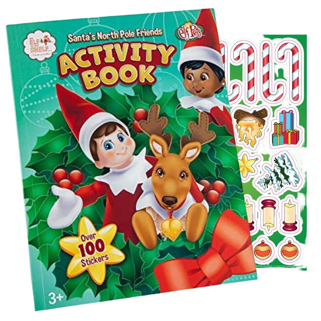 Elf on the Shelf Santa's North Pole Friends An Activity Book : includes over 100 Pages of Festive Colouring Fun with Plenty of Stickers - the Perfect Welcome Back Arrival or Goodbye Gift