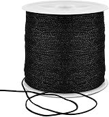 TONIFUL 1mm Black Nylon Cord Satin String for Jewelry Making 100m Beading Thread