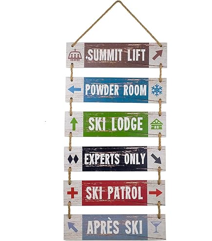 Stupell Ski Lodge Rustic Cabin Sign – 12x12 White Wood Wall Plaque With Snowy Forest Art - View #14