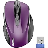 TECKNET Wireless Mouse, 2.4G Ergonomic Optical Mouse, Computer Mouse for USB-A Laptop, PC, Computer, Chromebook, Notebook, 6 