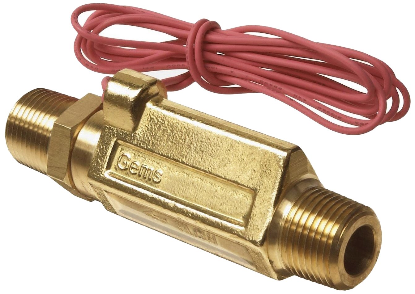 Gems Sensors FS380 Series Brass High Pressure Flow Switch, Inline