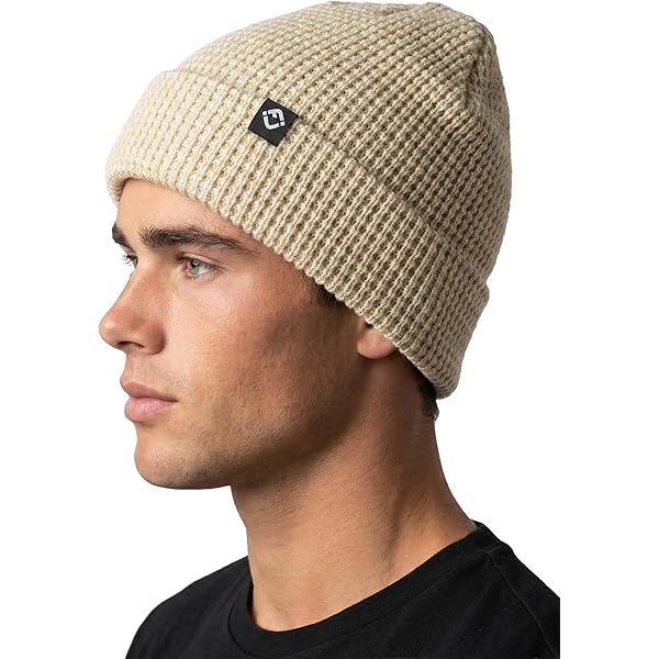 Yea.Nice Beanie Soft Acrylic Folded Waffle Weave Beanie Hat Cap