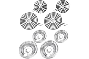 COZZIVITA GE Drip Pans and Stove Burner Element Unit Set, Perfectly Fit WB30M1 & WB30M2 -Replacement for GE Hotpoint Stove Top