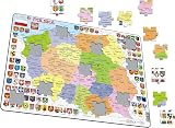Larsen K97 Poland Political Map Jigsaw Puzzle 70 Piece Tray Frame Polish Edition view 2