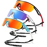 Vcarsian Kids Sunglasses Youth Baseball Sun Glasses Polarized Sports TR90 Lightweight Cycling Shades Frame Boys Girls